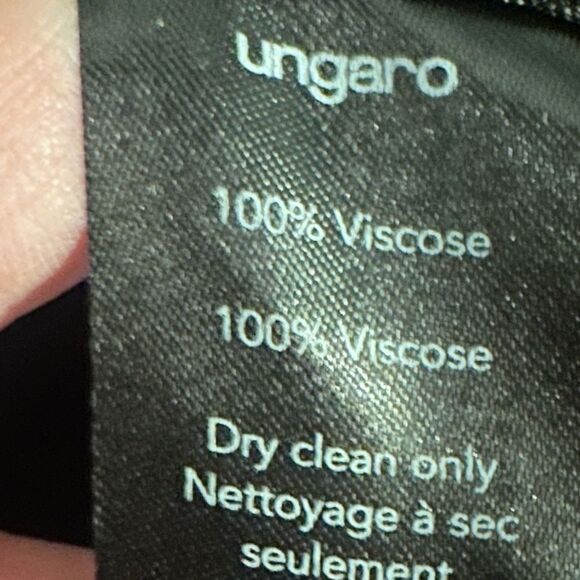 Ungaro Ari Ruffled Tie Neck Dress in Black Size Medium - Picture 12 of 12